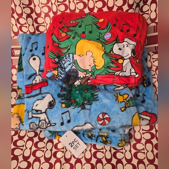 Peanuts Snoopy Jingle All the Way Pajama Set NWT Sz XL - Picture 2 of 12